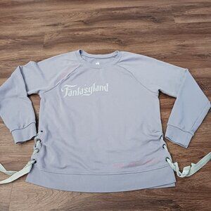 Disney Parks I Don’t Live in Fantasyland I Just Visit Often Crewneck Purple Sz L